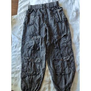 EARTHBOUND Washed Charcoal Cargo Joggers